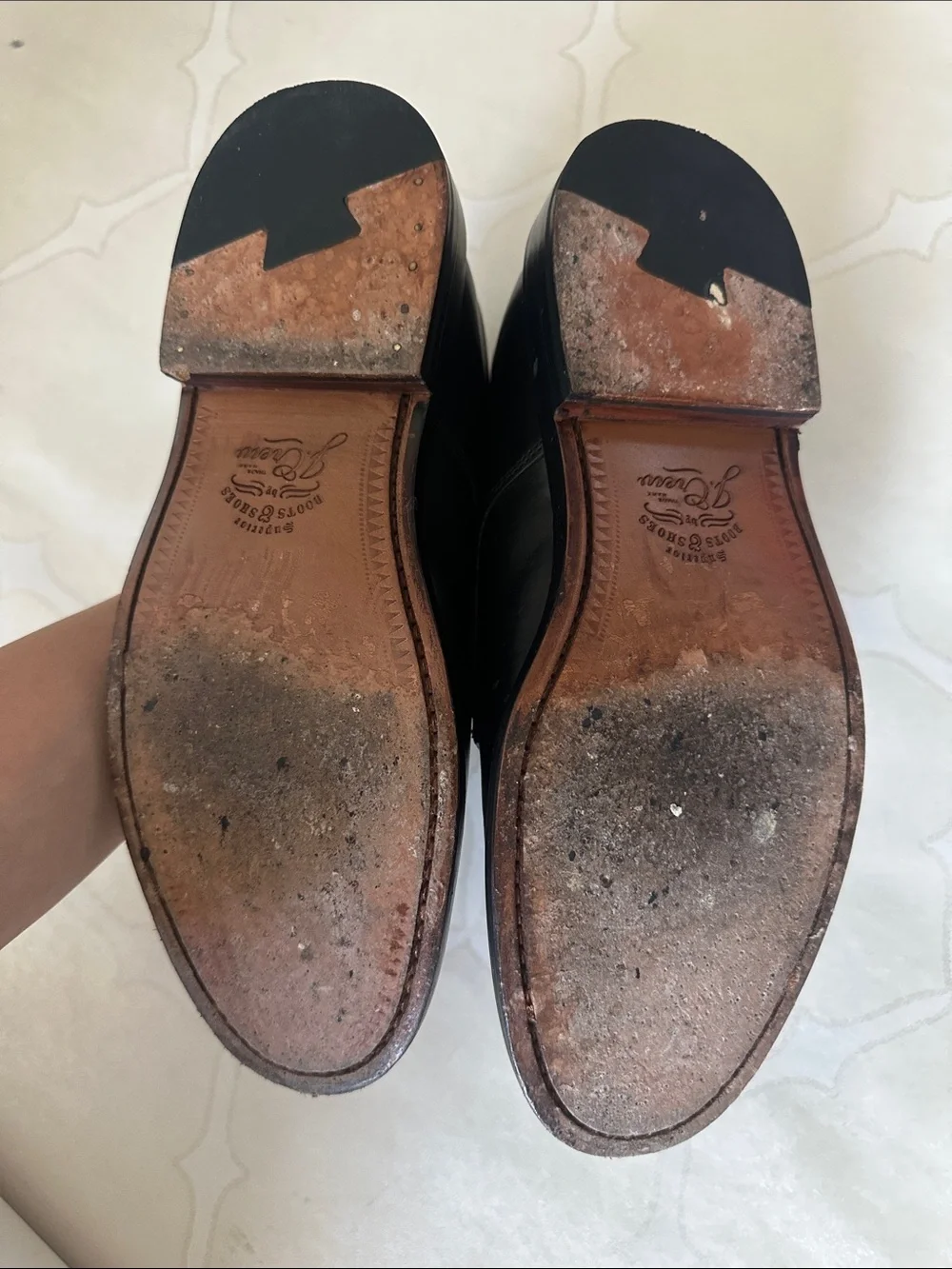 J. Crew Ludlow Padded Black Leather Derby Dress Shoes